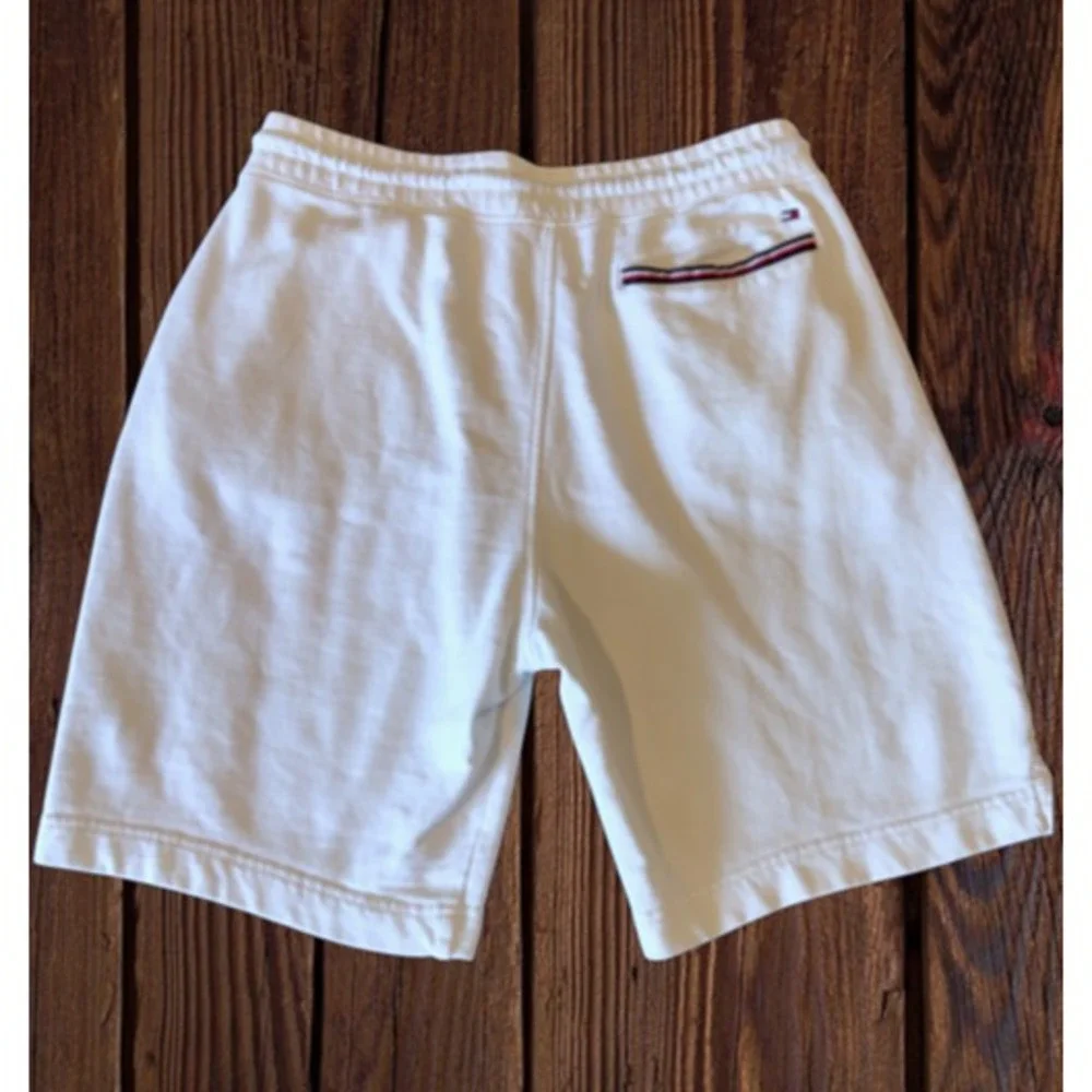 Tommy Hilfiger Sweat Shorts Men's Large White 100% Cotton Drawstring 8